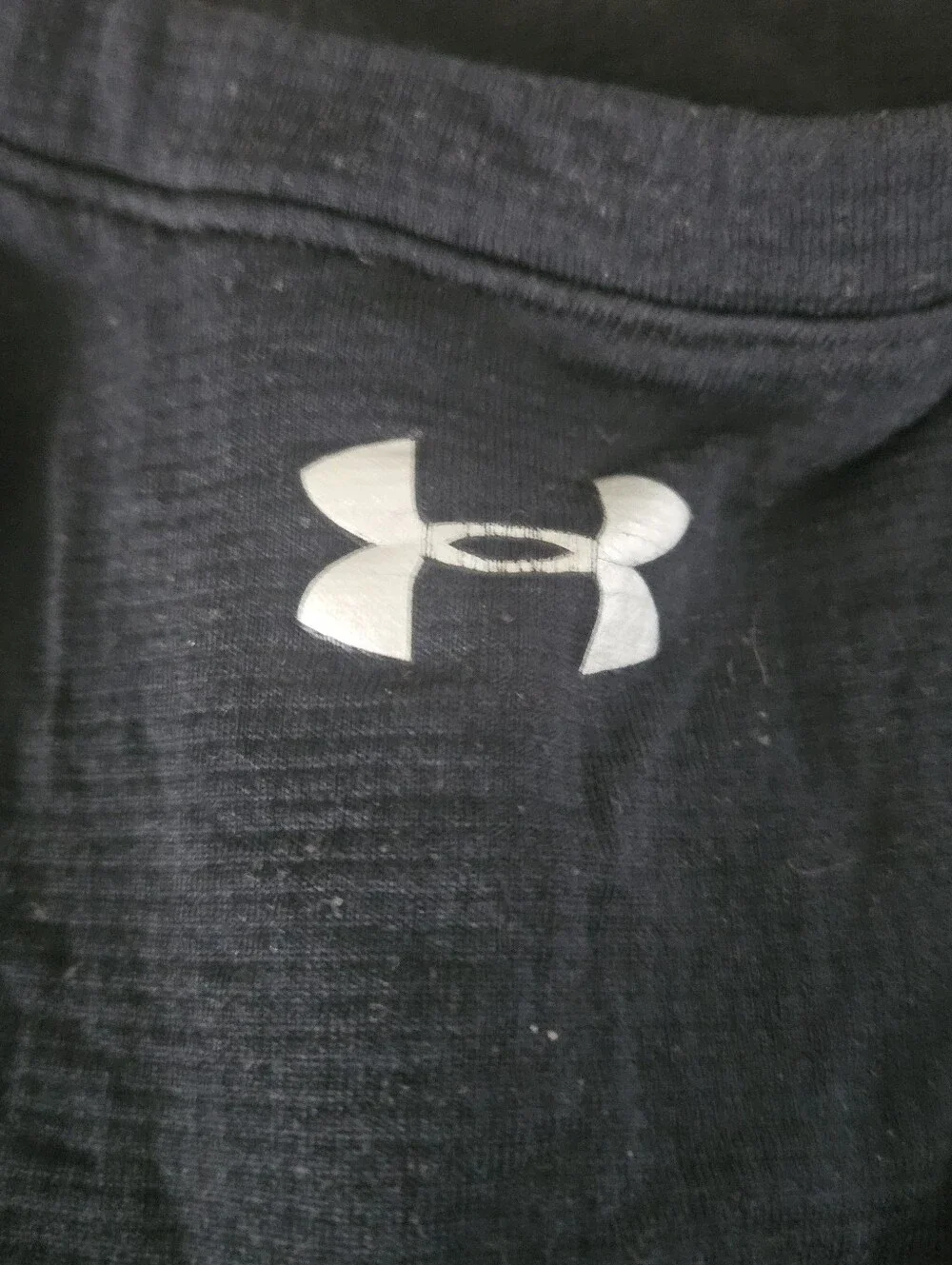 Under Armour Black Short Sleeve Shirt with Blue Trim